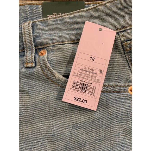 Women's Wild Fable High-Rise Straight Leg Cropped Jeans, medium Wash. 12, 1020 - Picture 4 of 8